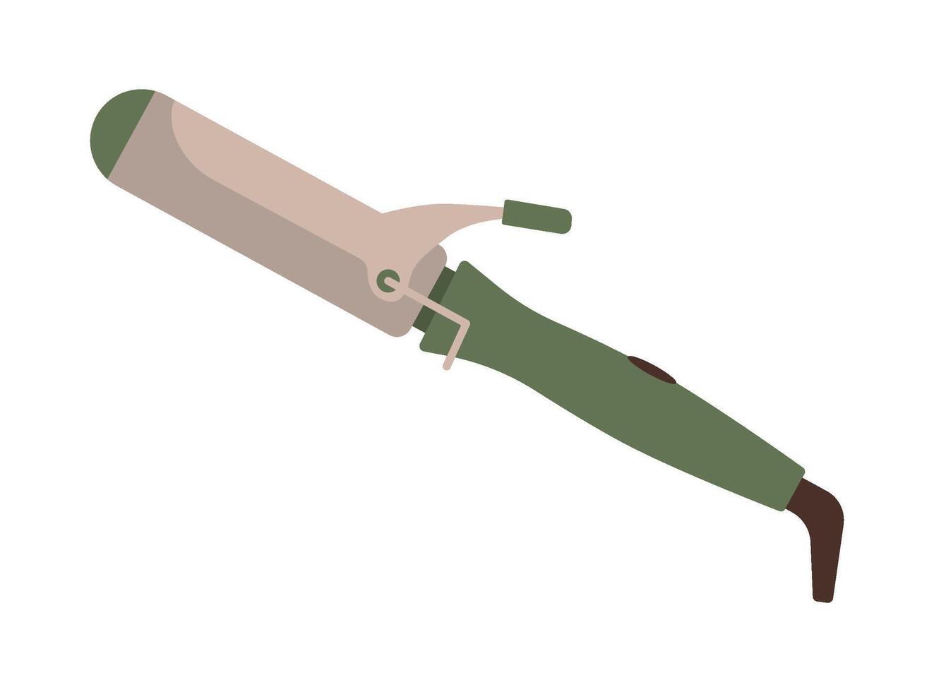 Curling iron in clip art style. Isolated illustration for your design vector