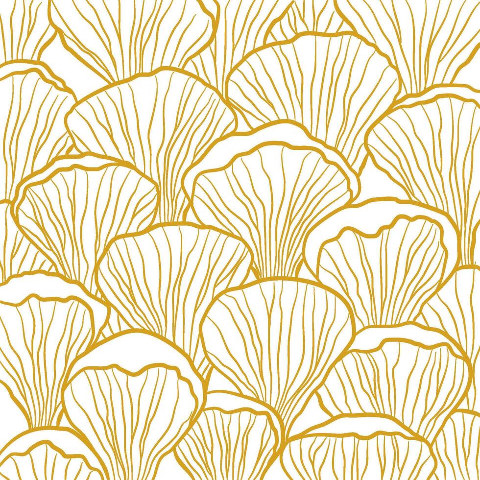 seamless mushroom pattern vector