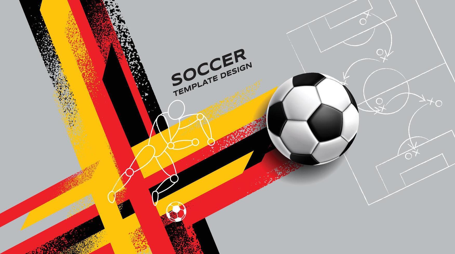 soccer banner template , Germany flag, texture grunge, football cup, illustration vector