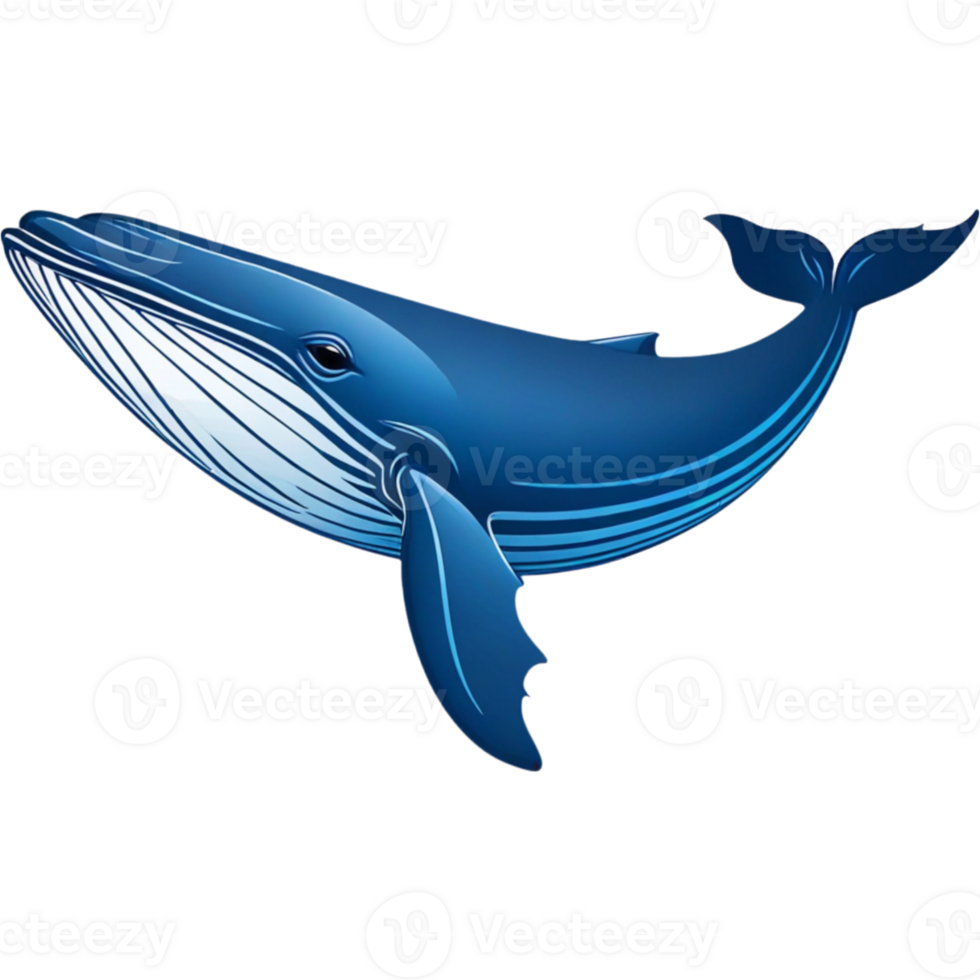 A blue enchanting whale png