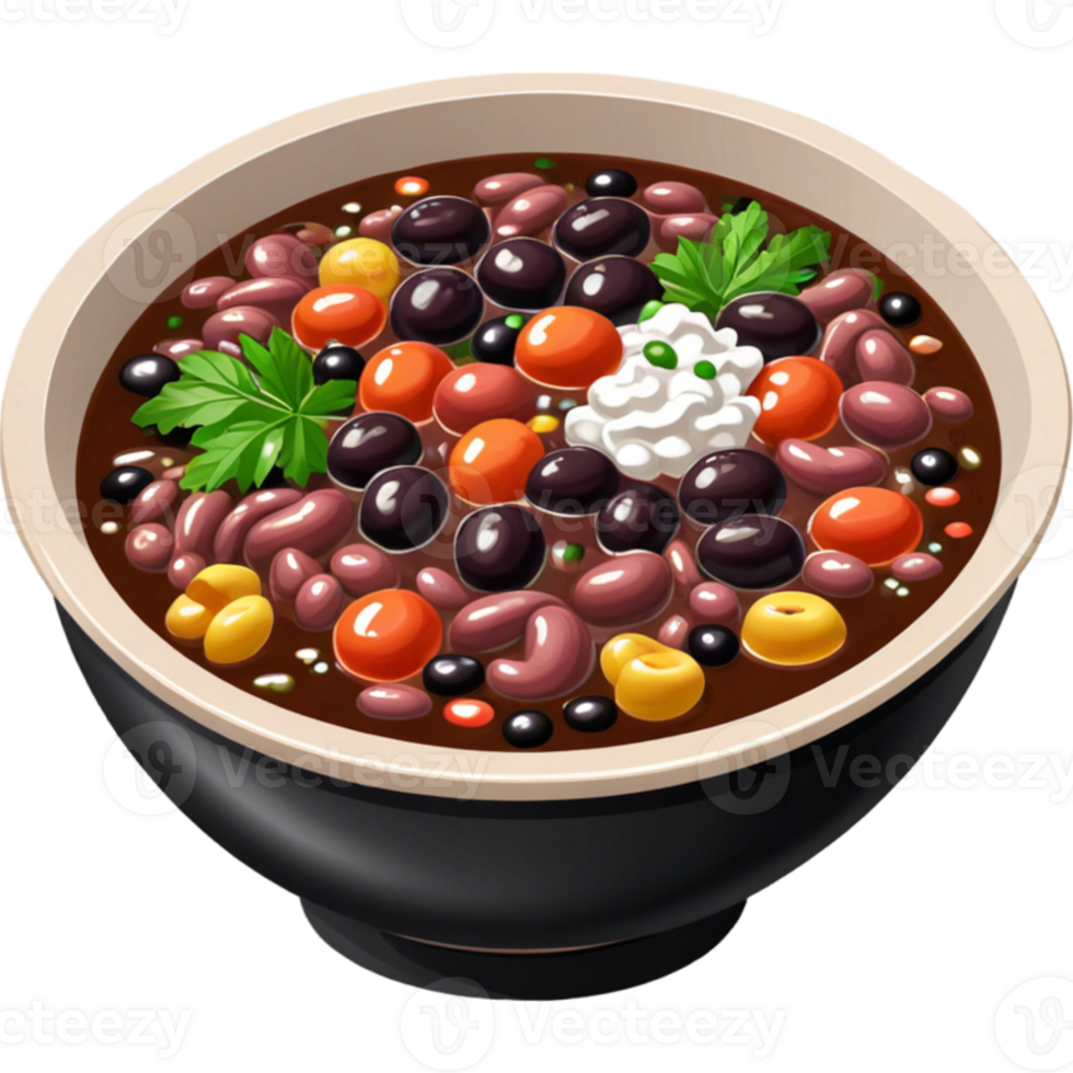 Bowl of feijoada food png