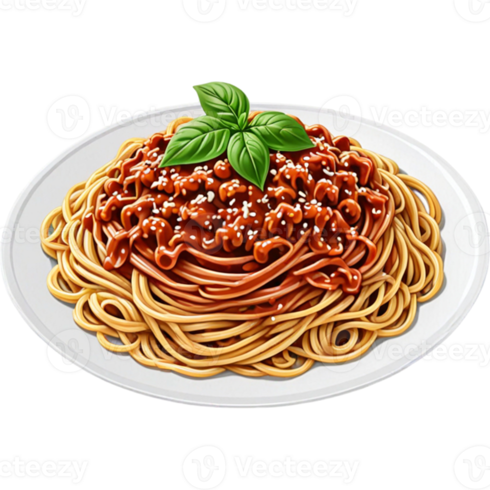 Cartoon Spaghetti Bolognese Delicious Food Dining png