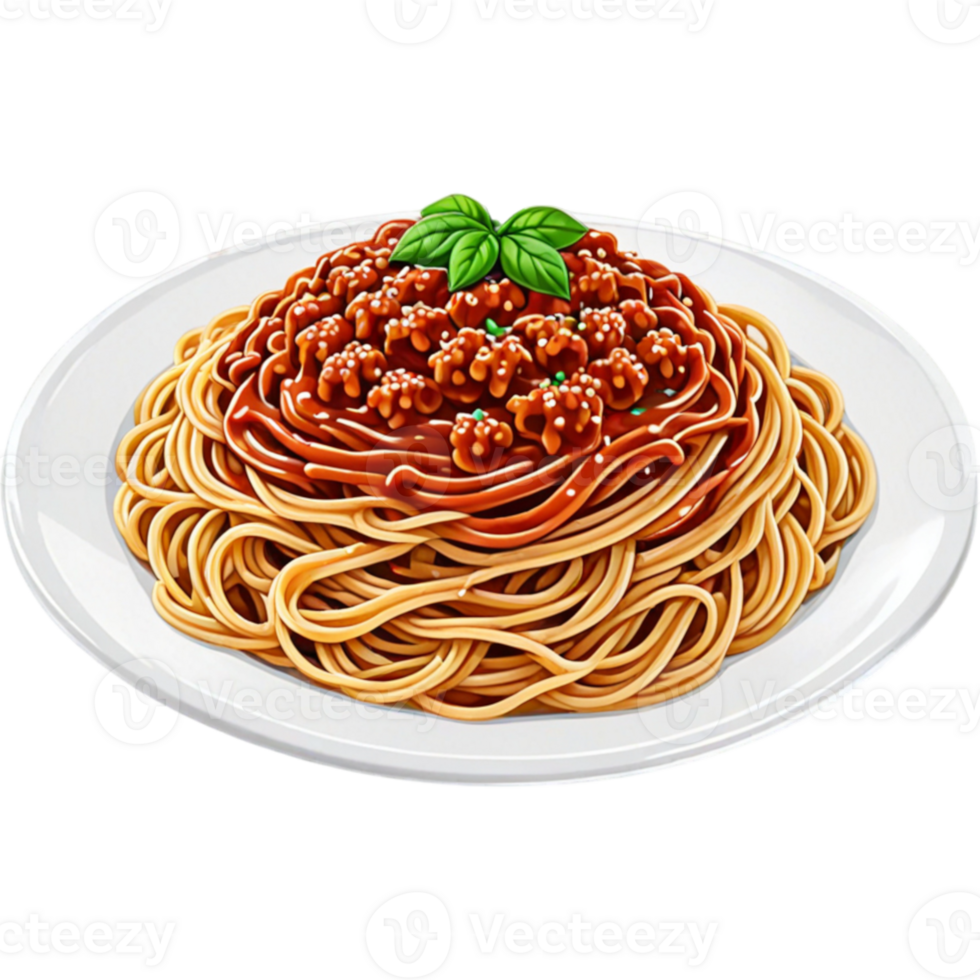 Cartoon Spaghetti Bolognese Delicious Food Dining png