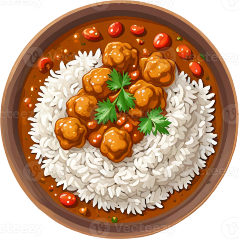 Indian Food Talley Curry With Rice png