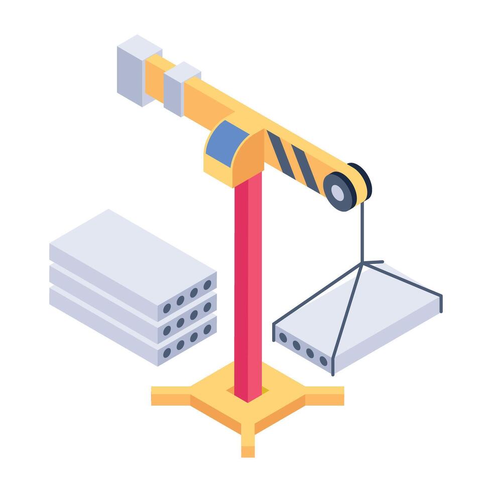 Mining Machinery Isometric Icons vector