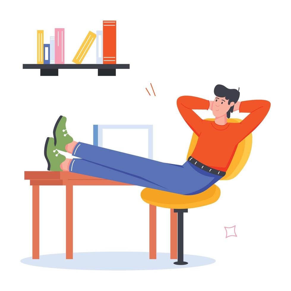 People Working Flat Character Icons vector
