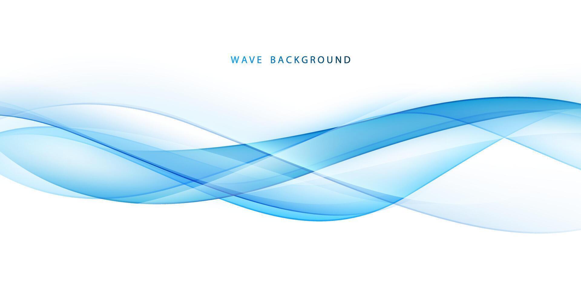 Blue waves abstract background, modern design, illustration vector