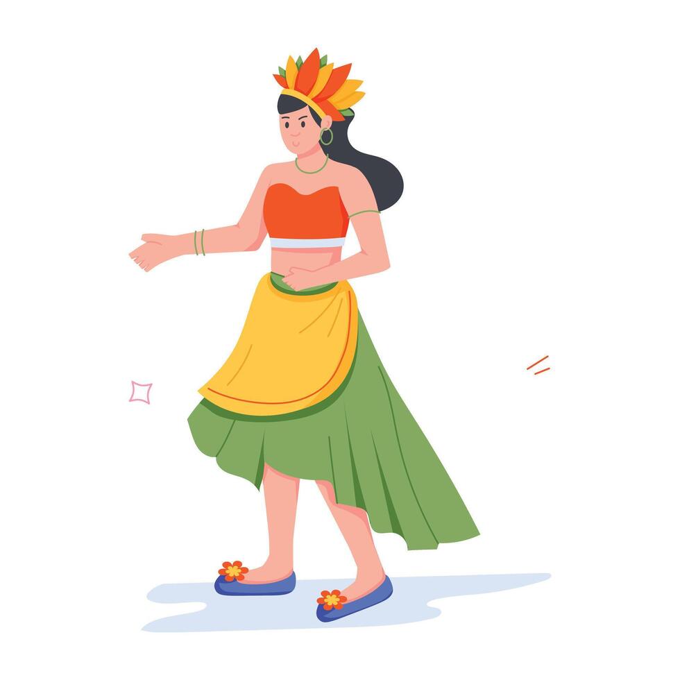 People Celebrating Flat Character Icons vector