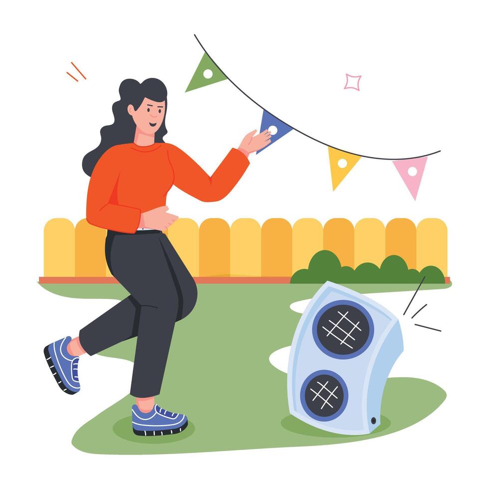 People Celebrating Flat Character Icons vector