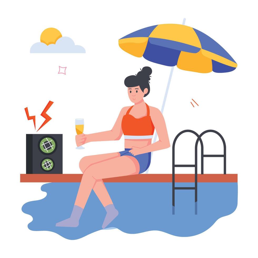 People Celebrating Flat Character Icons vector