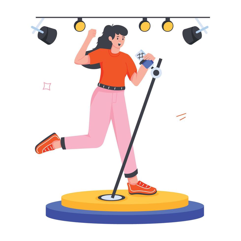 People Celebrating Flat Character Icons vector