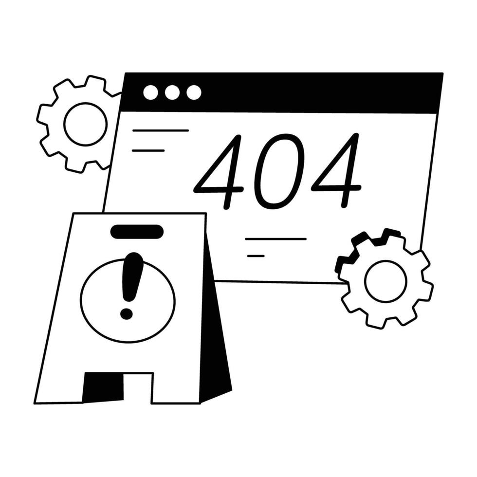 Website Maintenance Hand Drawn Mini Illustrations vector
