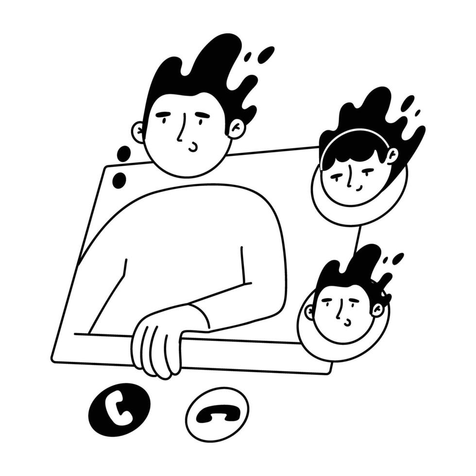 Website Maintenance Hand Drawn Mini Illustrations vector