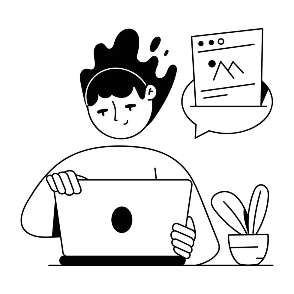 Website Hand Drawn Mini Illustrations vector