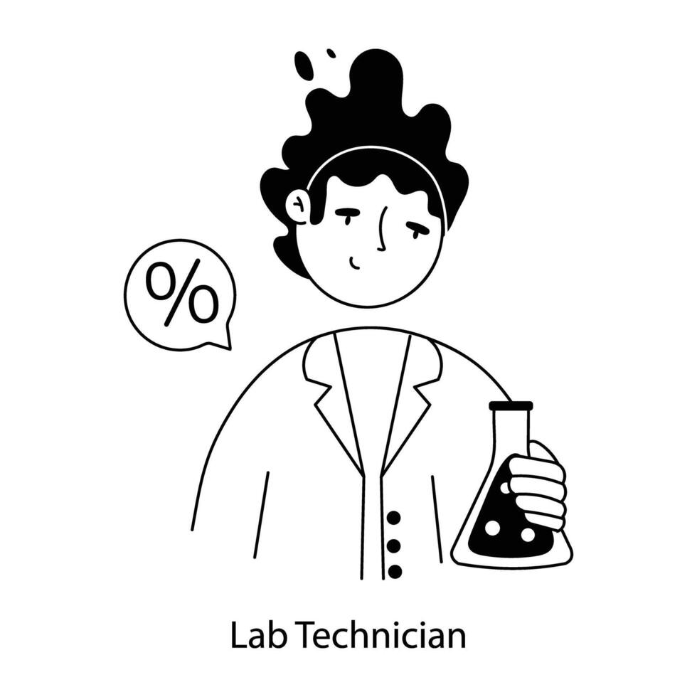 Bioengineering Hand Drawn Mini Illustrations vector