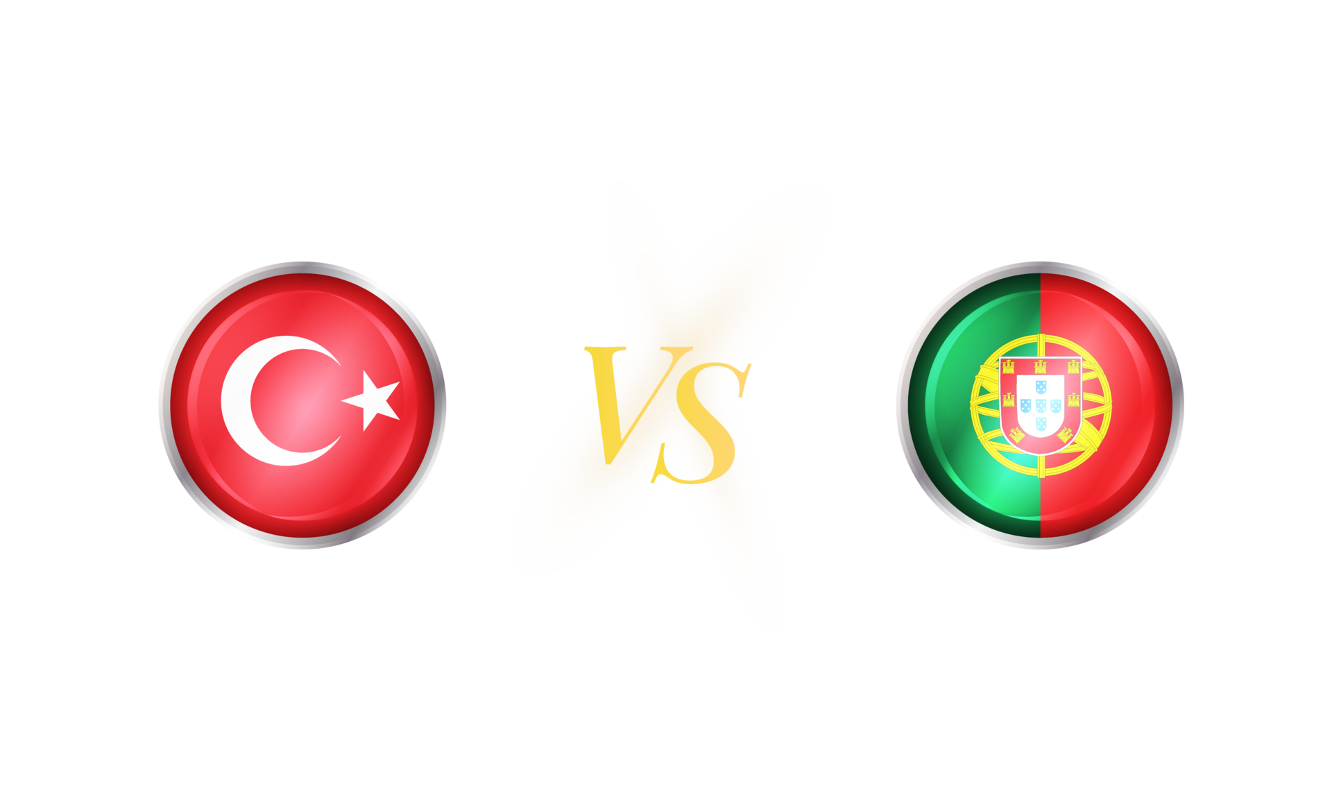 Turkey vs Portugal match concept with round flag 46328378 PNG 
