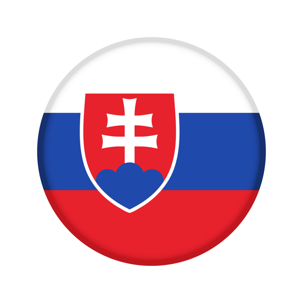Round flag of Slovakia png