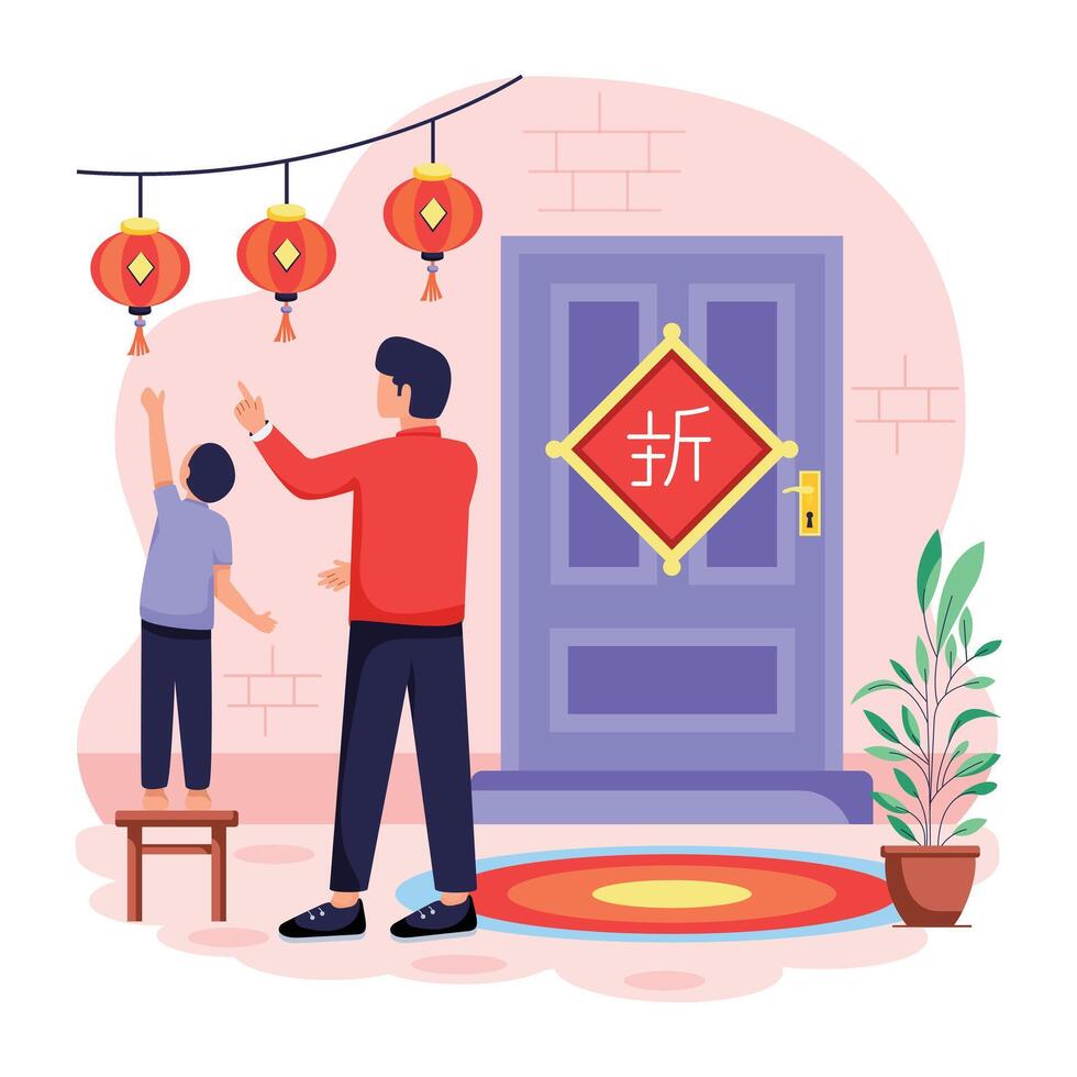 Depicting New Year Celebration vector