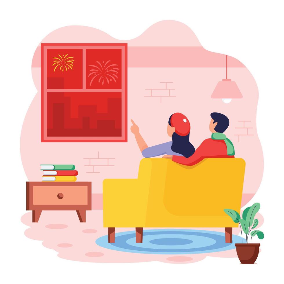 Chinese New Year Flat Illustrations vector