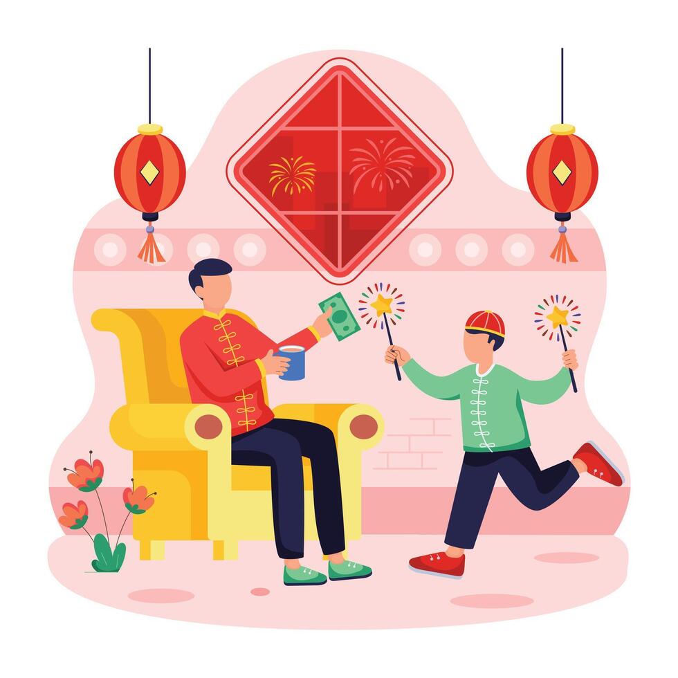 Depicting New Year Celebration vector