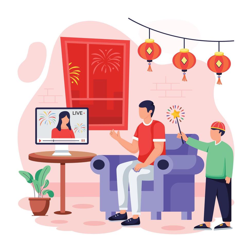 Depicting New Year Celebration vector