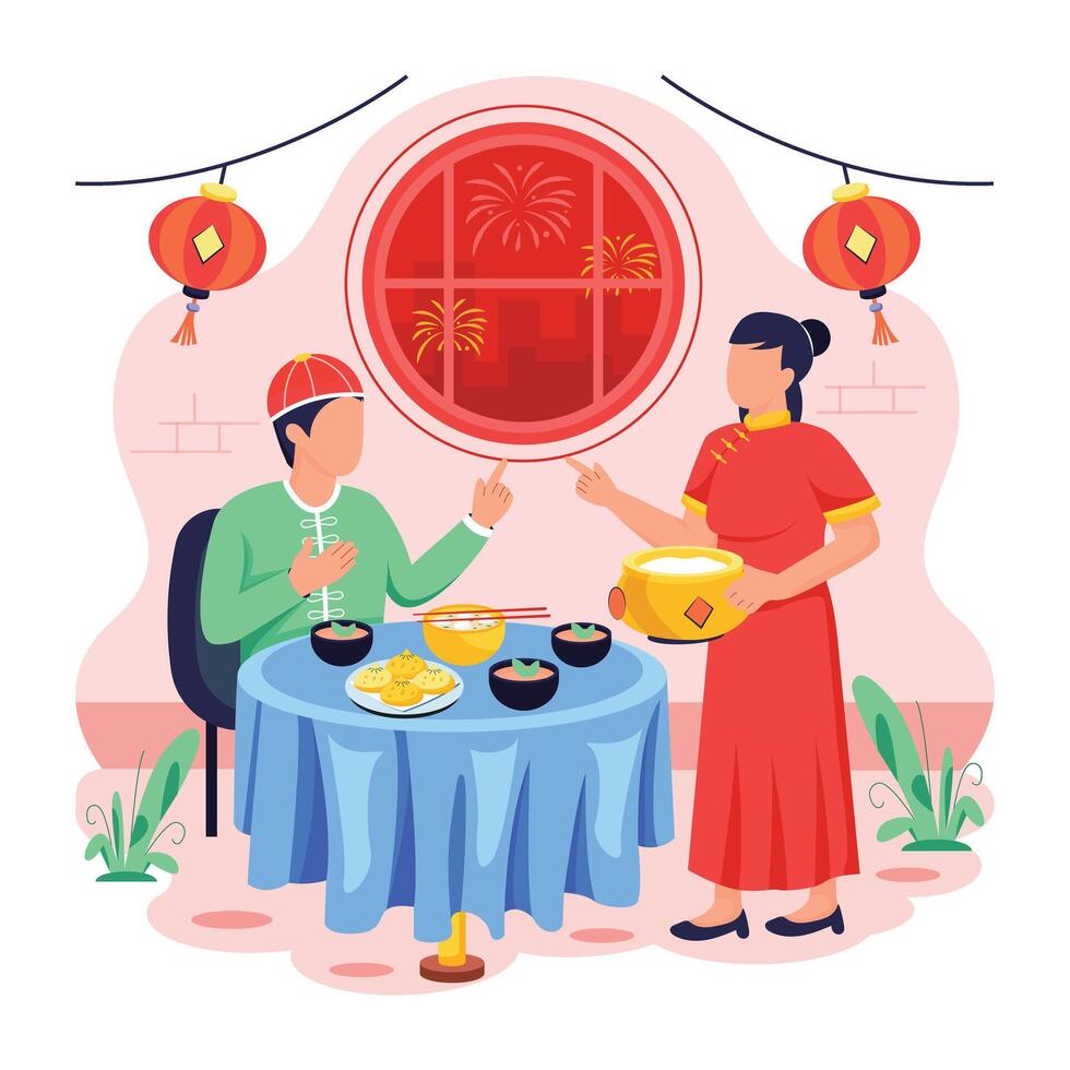 Depicting New Year Celebration vector