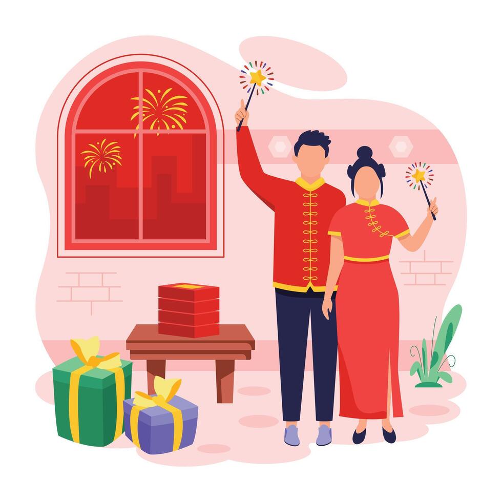 Depicting New Year Celebration vector