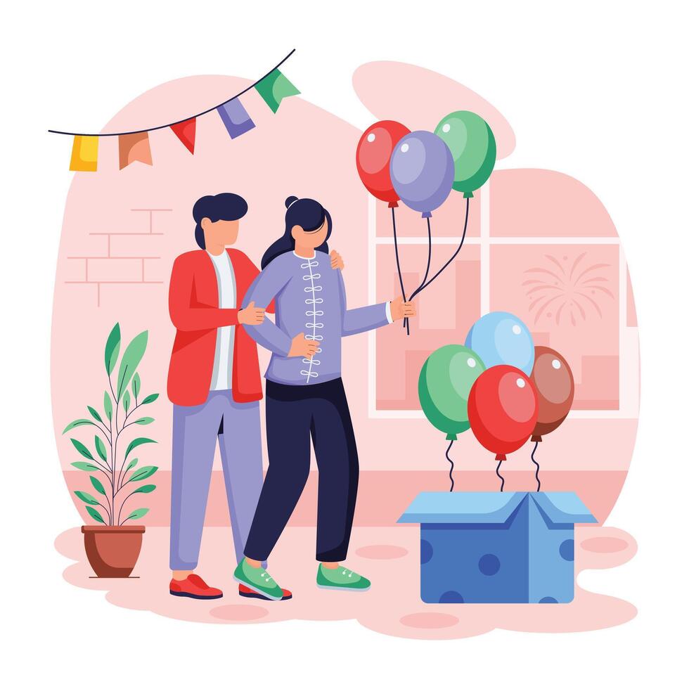 Depicting New Year Celebration vector