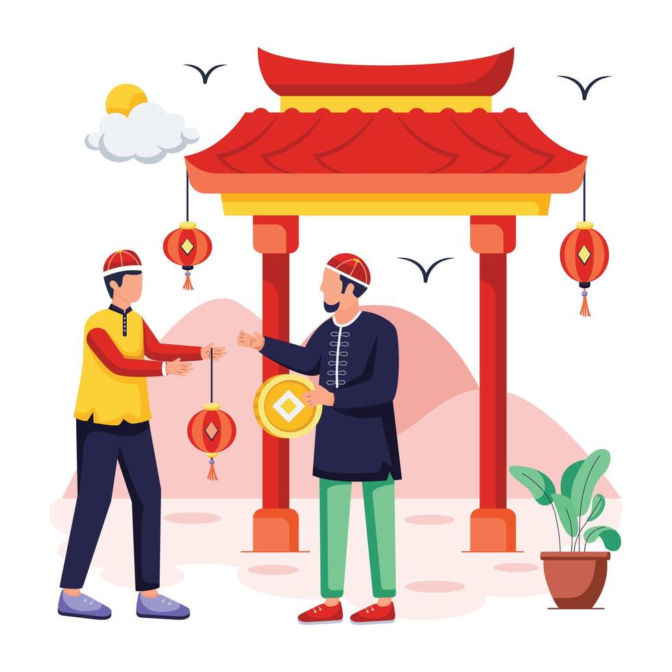 Depicting New Year Celebration vector