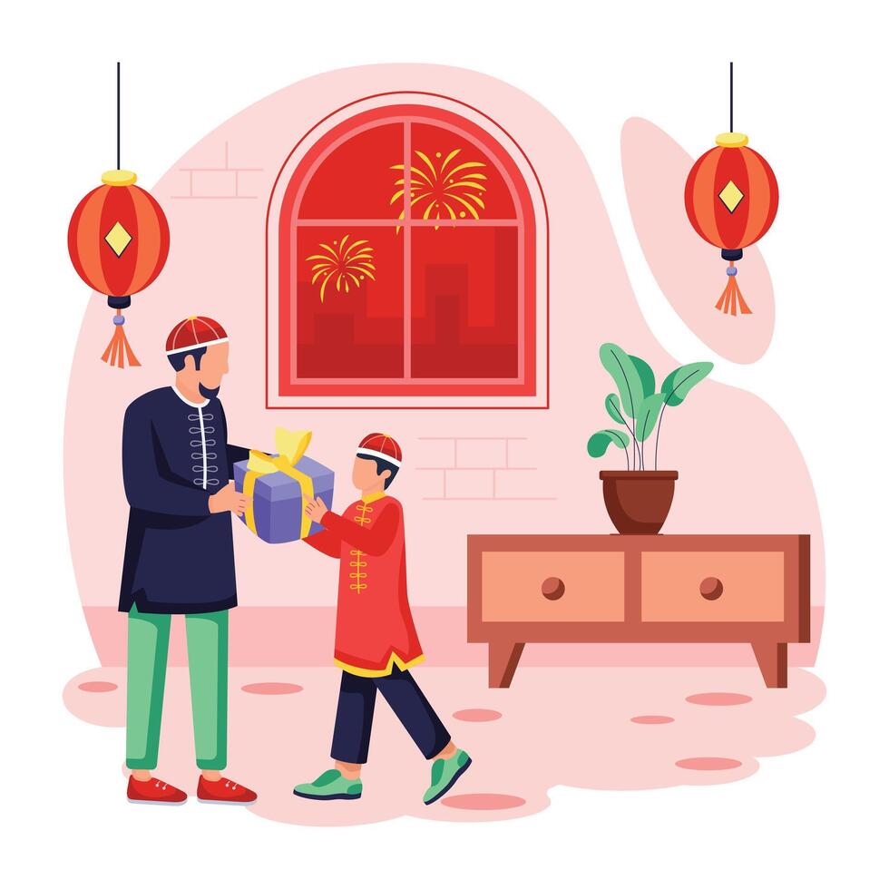 Depicting New Year Celebration vector