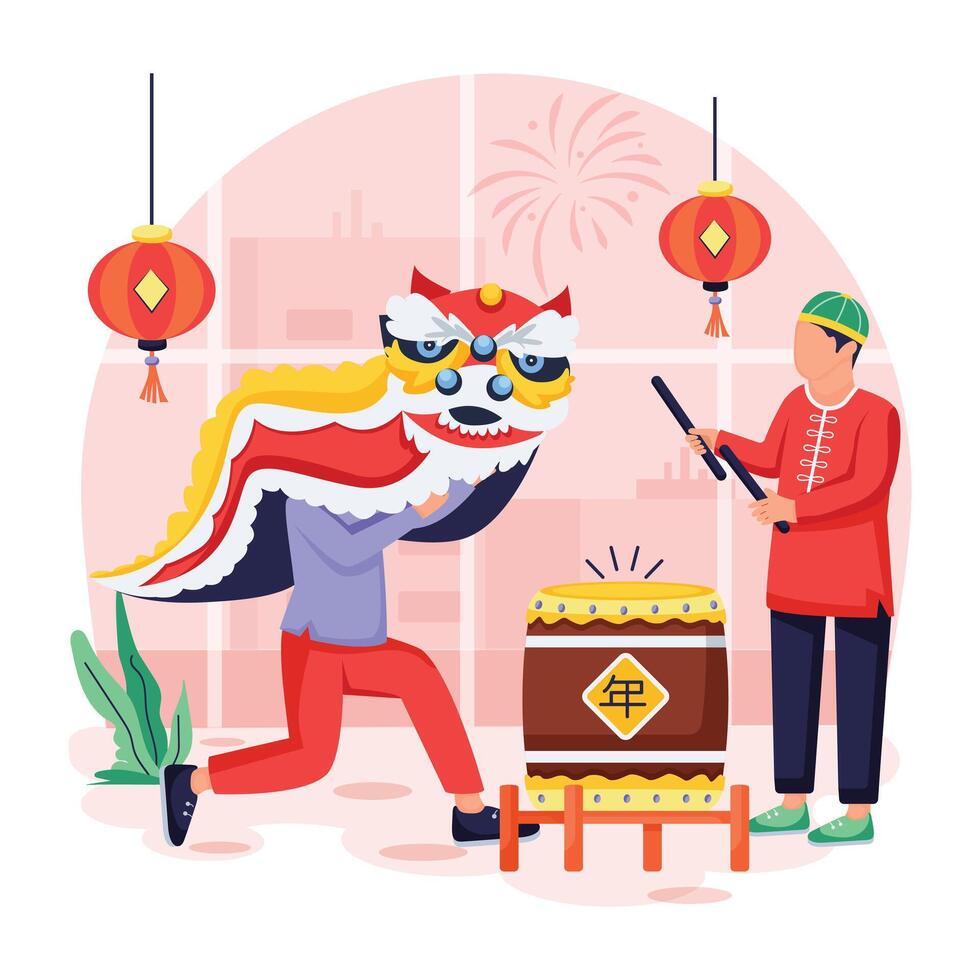 Depicting New Year Celebration vector