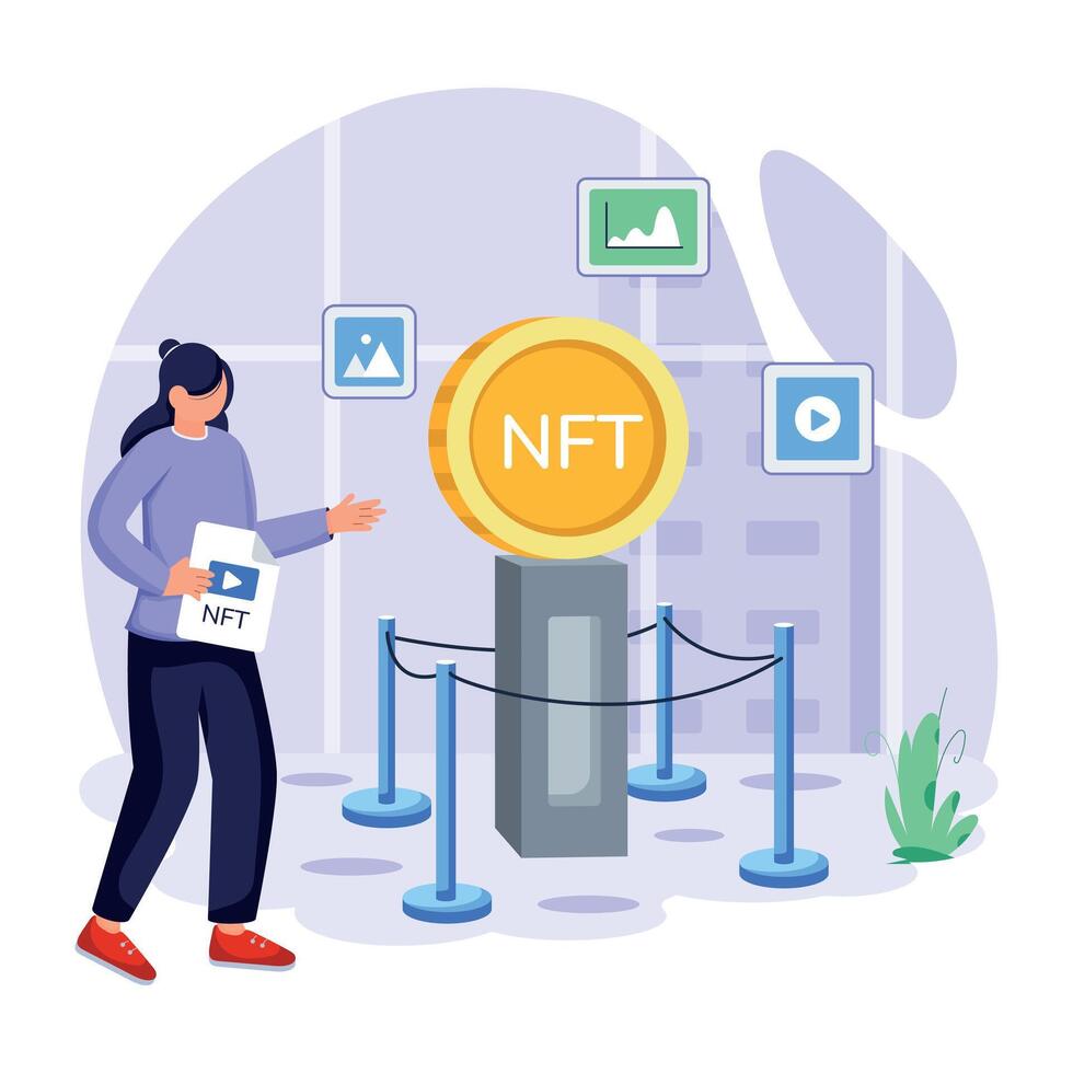 Flat NFT Illustrations vector