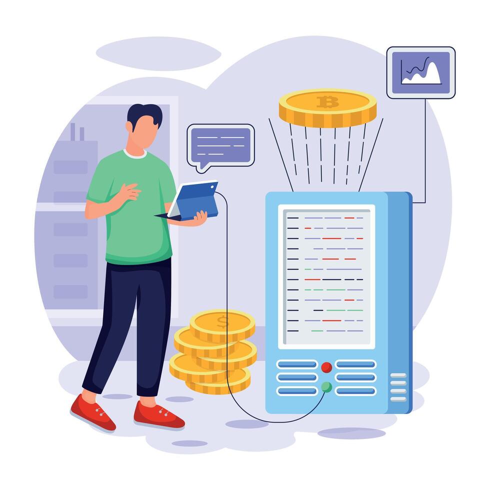 Flat NFT Illustrations vector