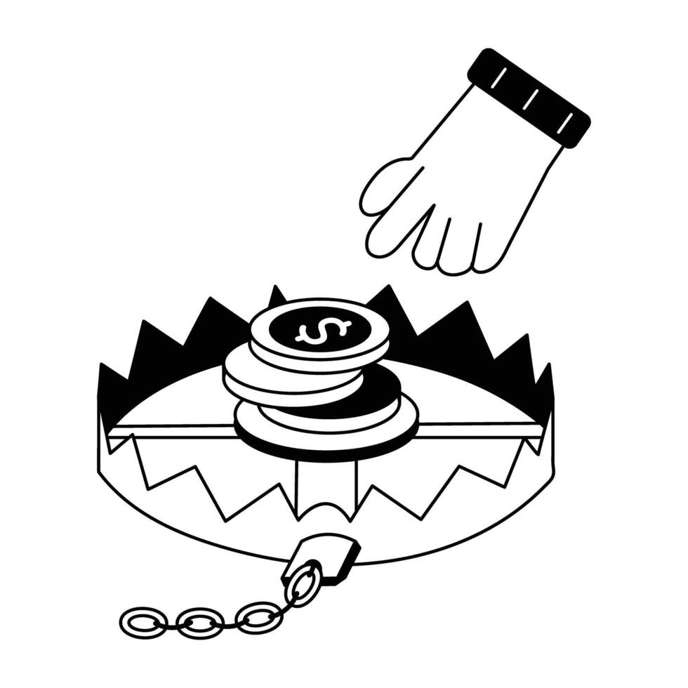 Mini Illustrations Depicting Business Investment vector