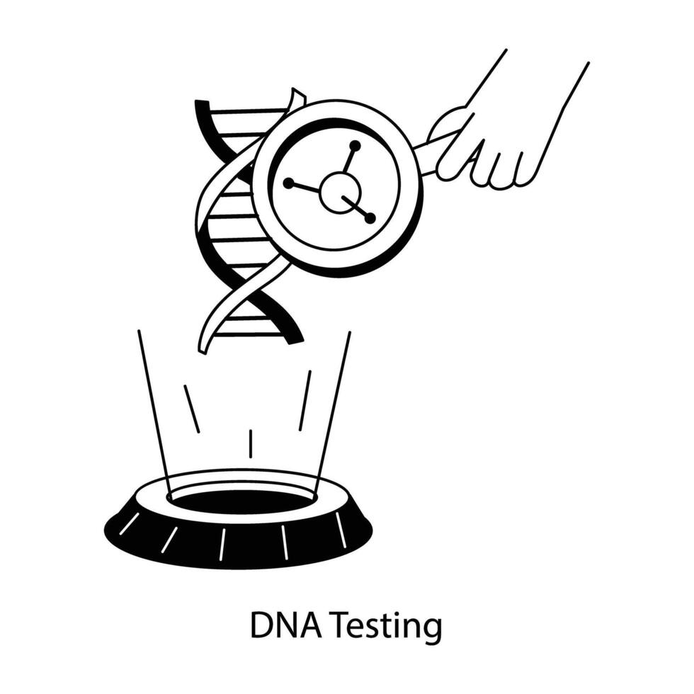 Biotechnology Hand Drawn Mini Illustrations vector