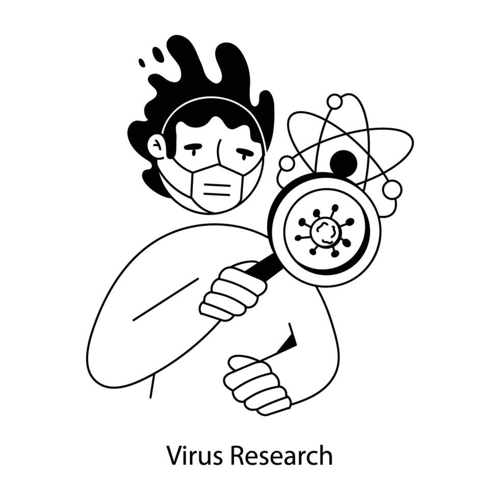 Bioengineering Hand Drawn Mini Illustrations vector