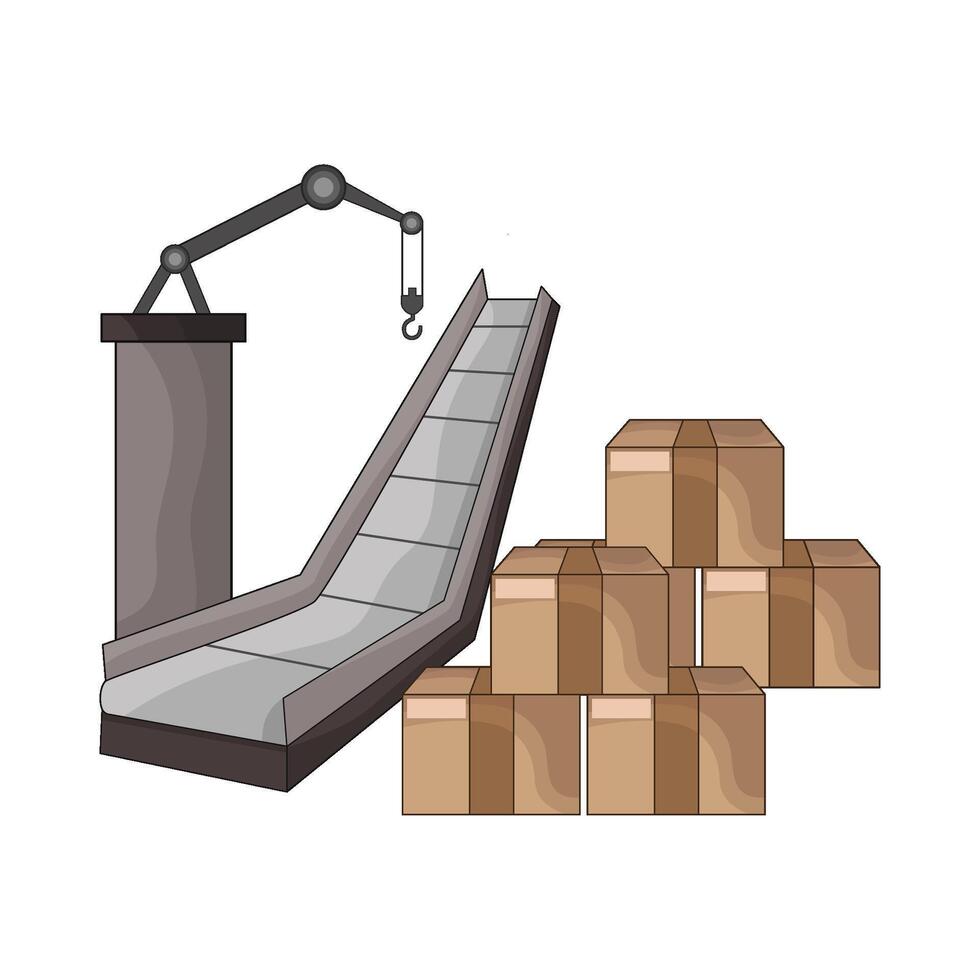 illustration of conveyor vector