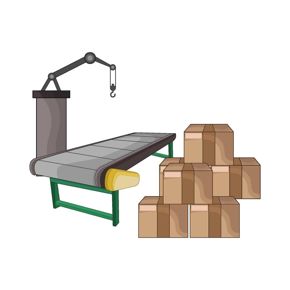 illustration of conveyor vector