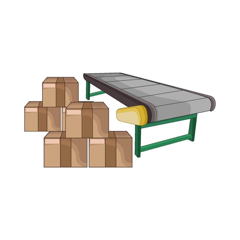 illustration of conveyor vector