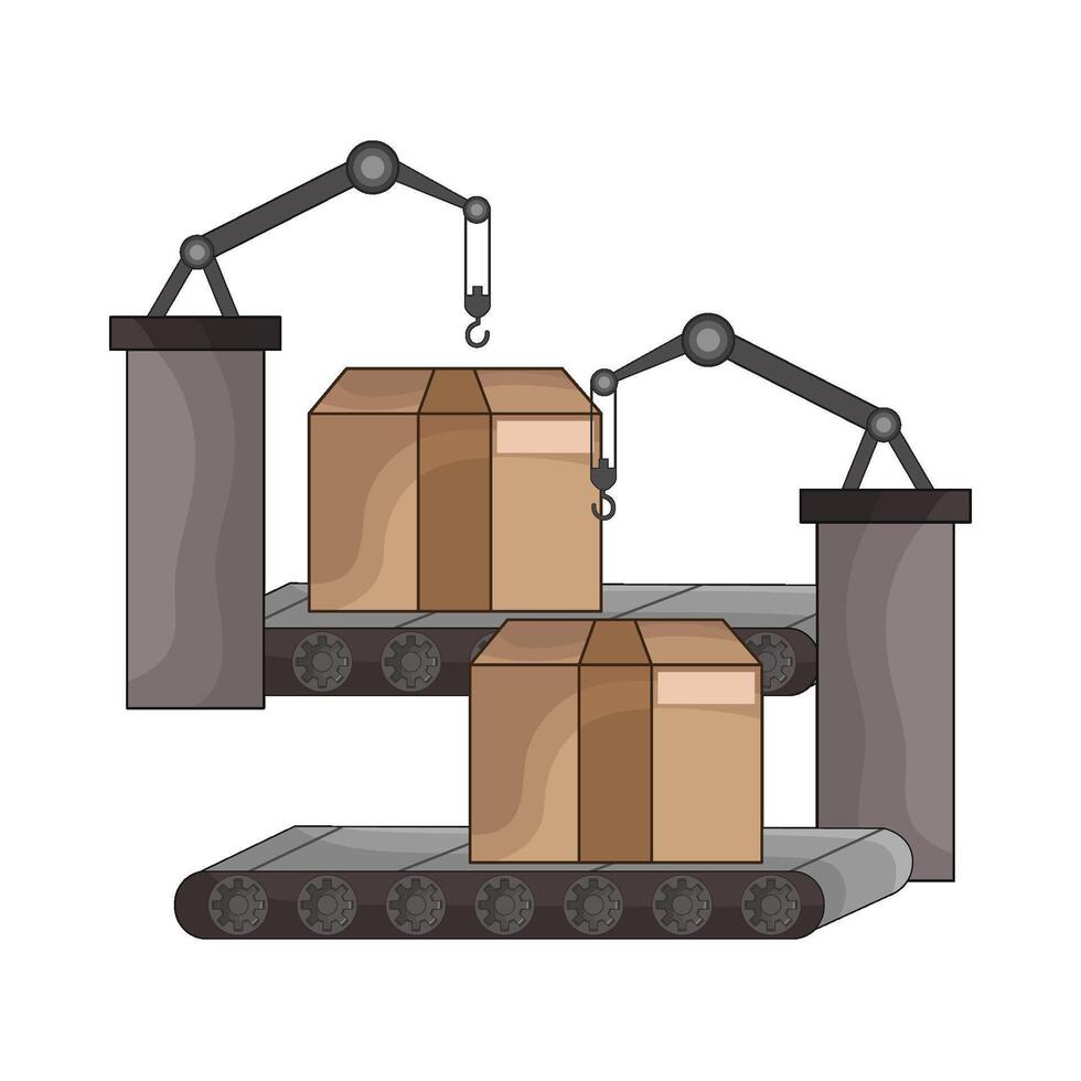illustration of conveyor vector