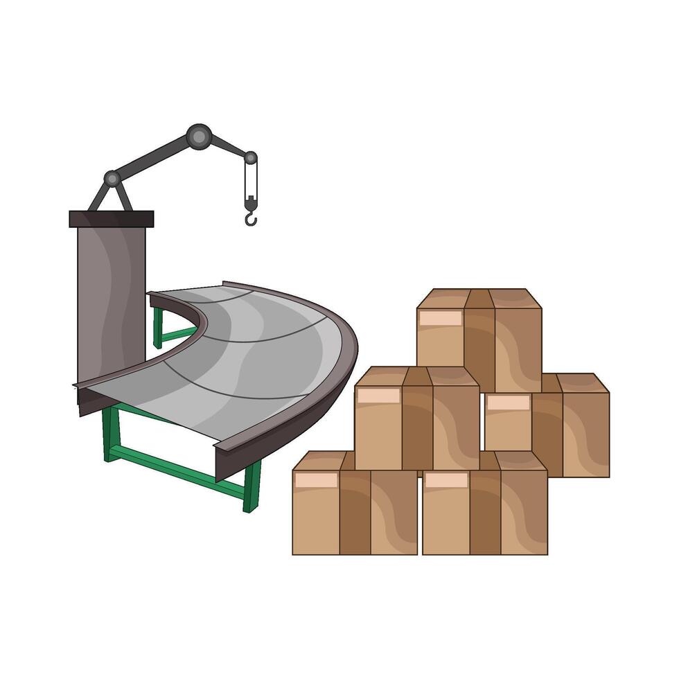 illustration of conveyor vector