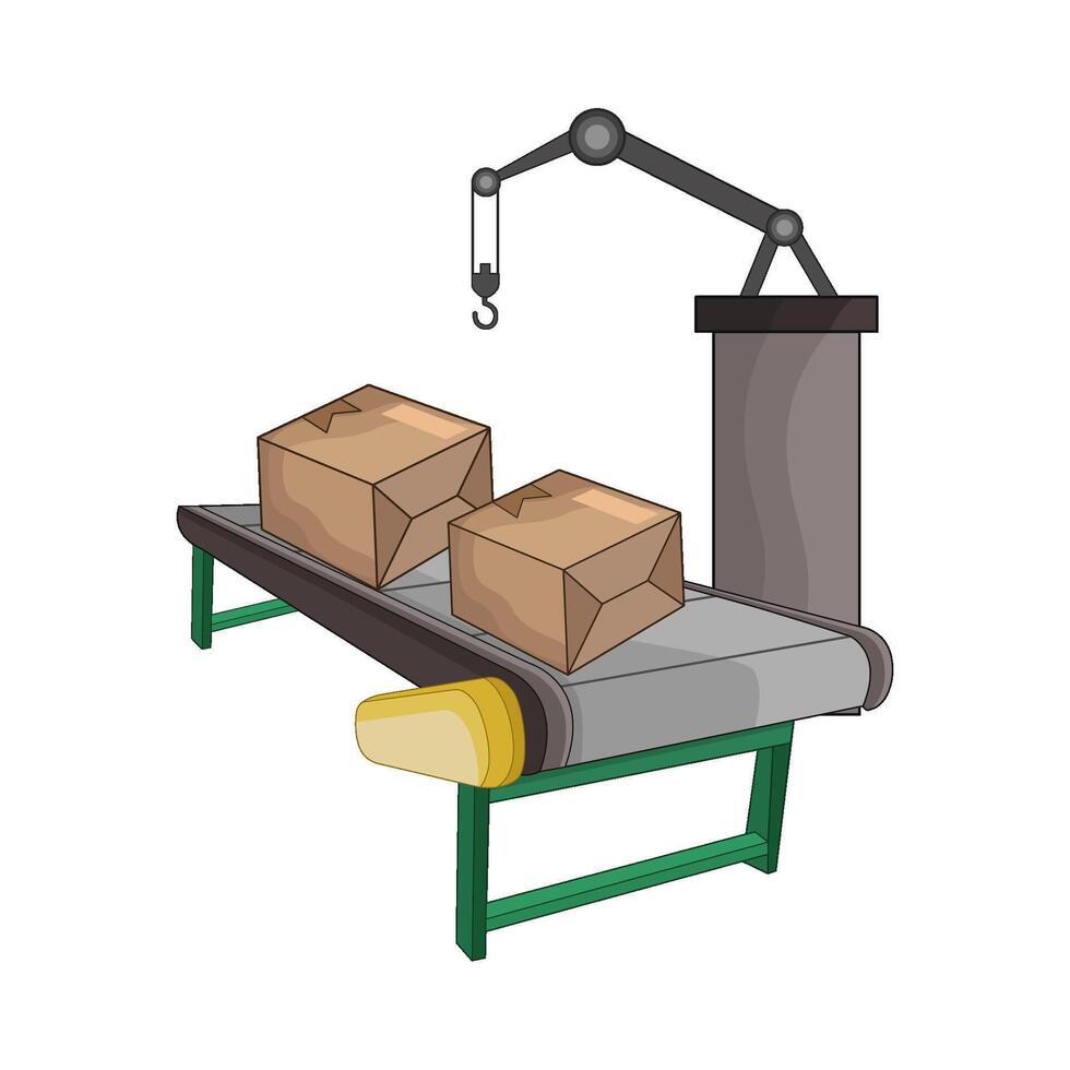 illustration of conveyor vector