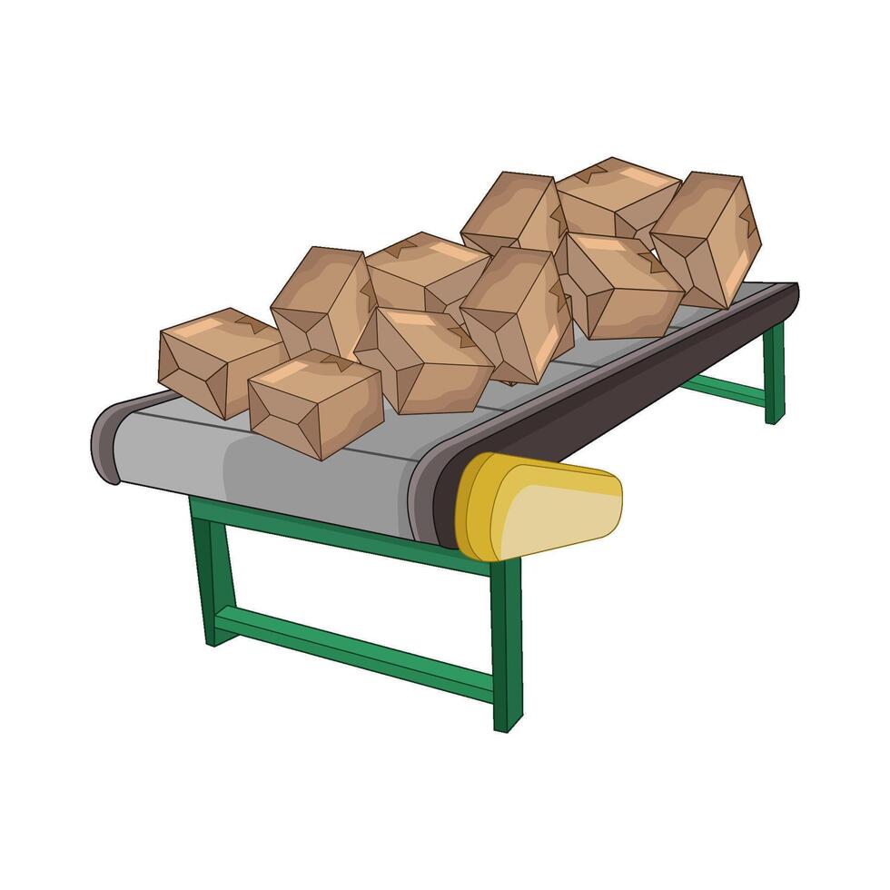 illustration of conveyor vector