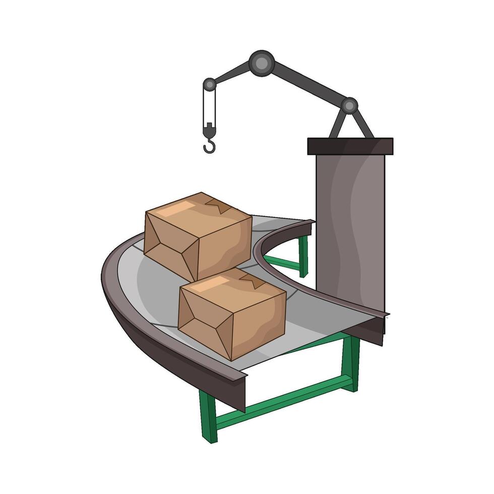 illustration of conveyor vector
