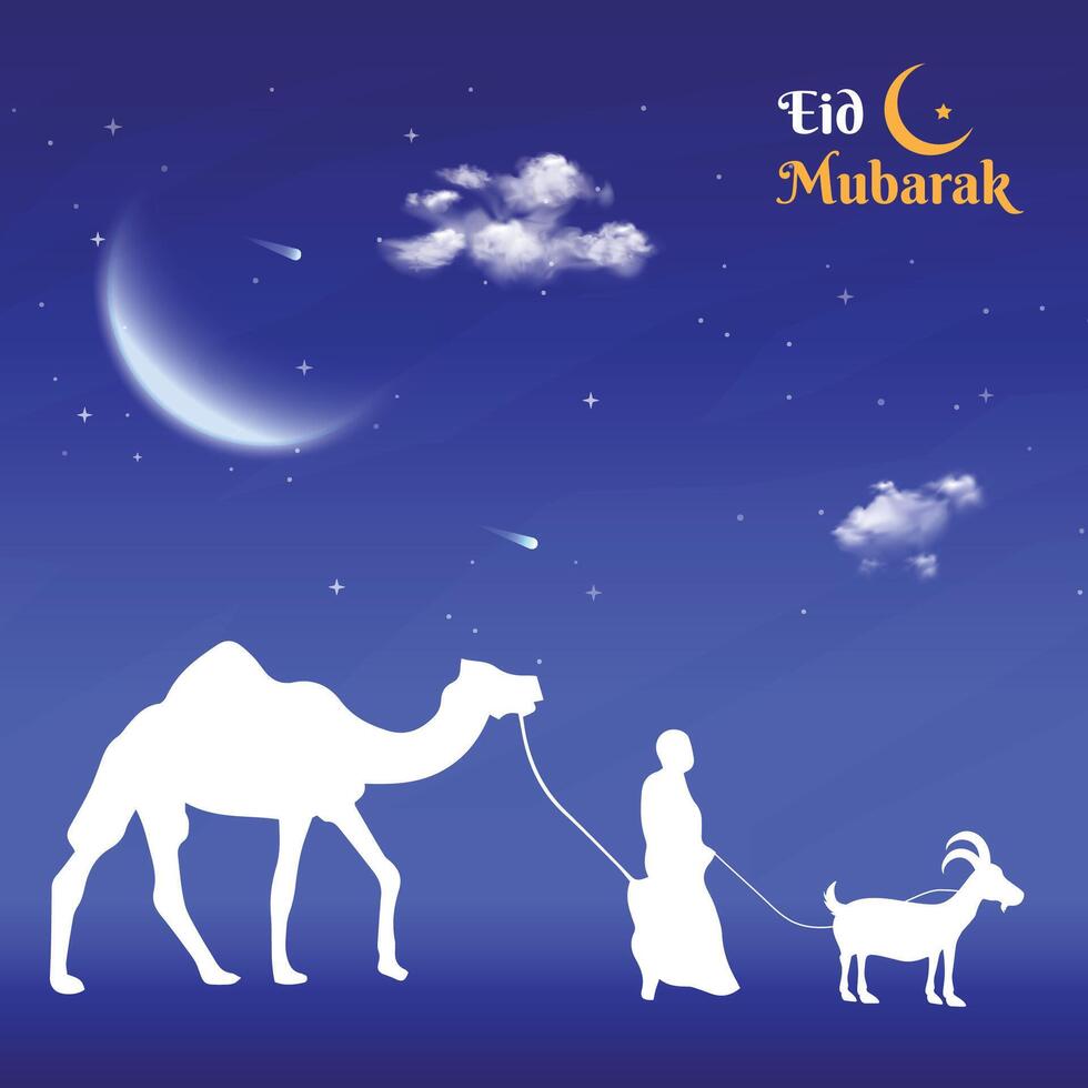 Eid mubarak social media post, eid ul adha design, eid al adha, adha post, islamic background vector