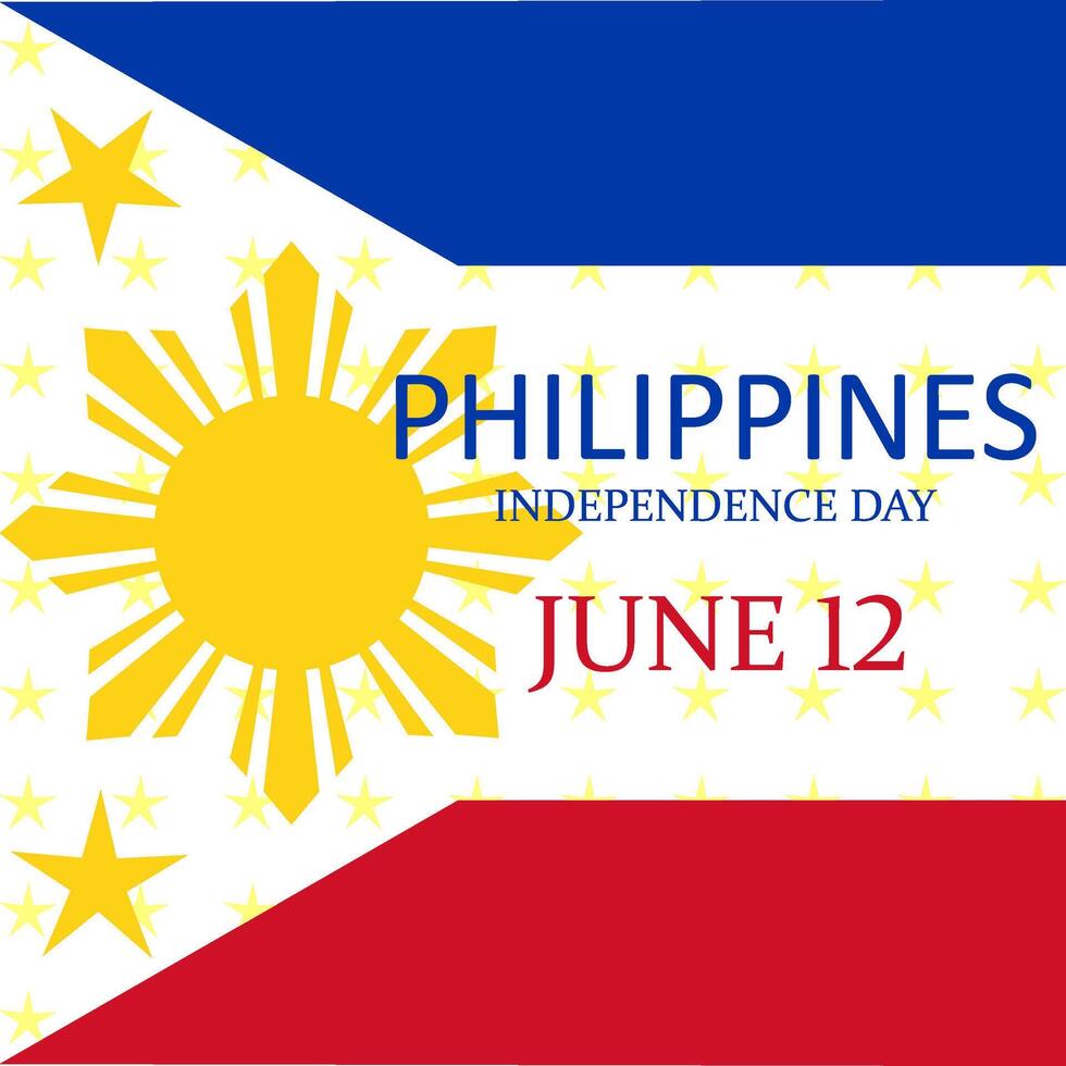 Philippines independence day on June 12 vector