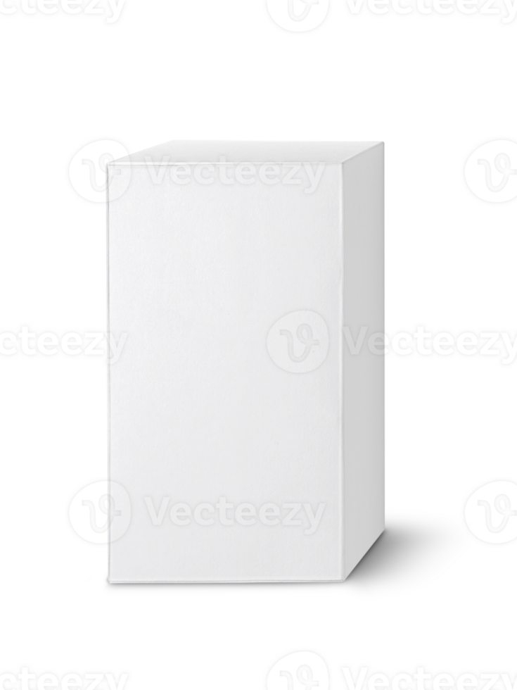 blank packaging white cardboard box, transparent background png