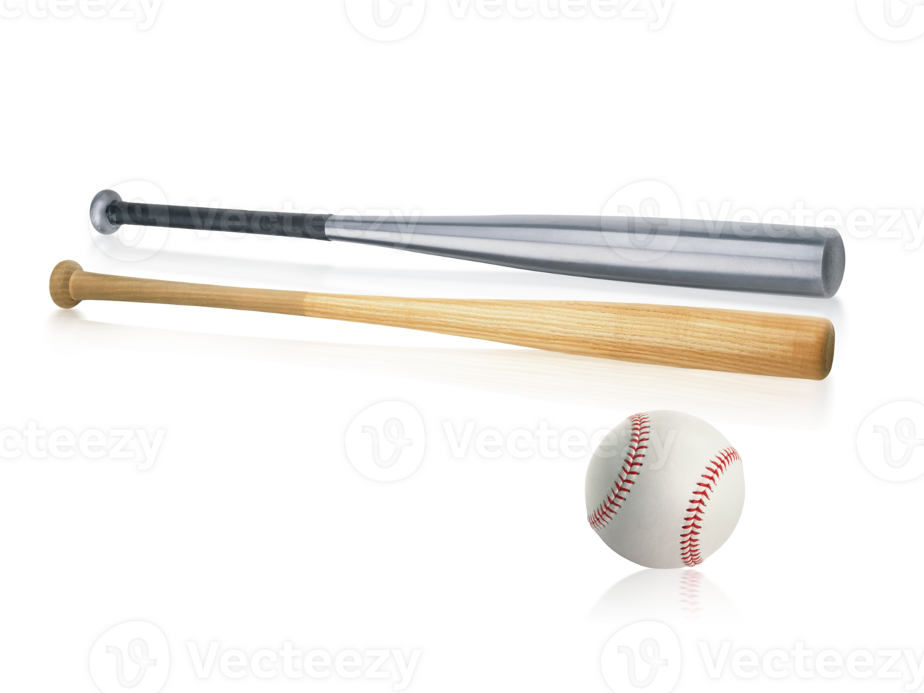 Baseball bat and ball, transparent background png