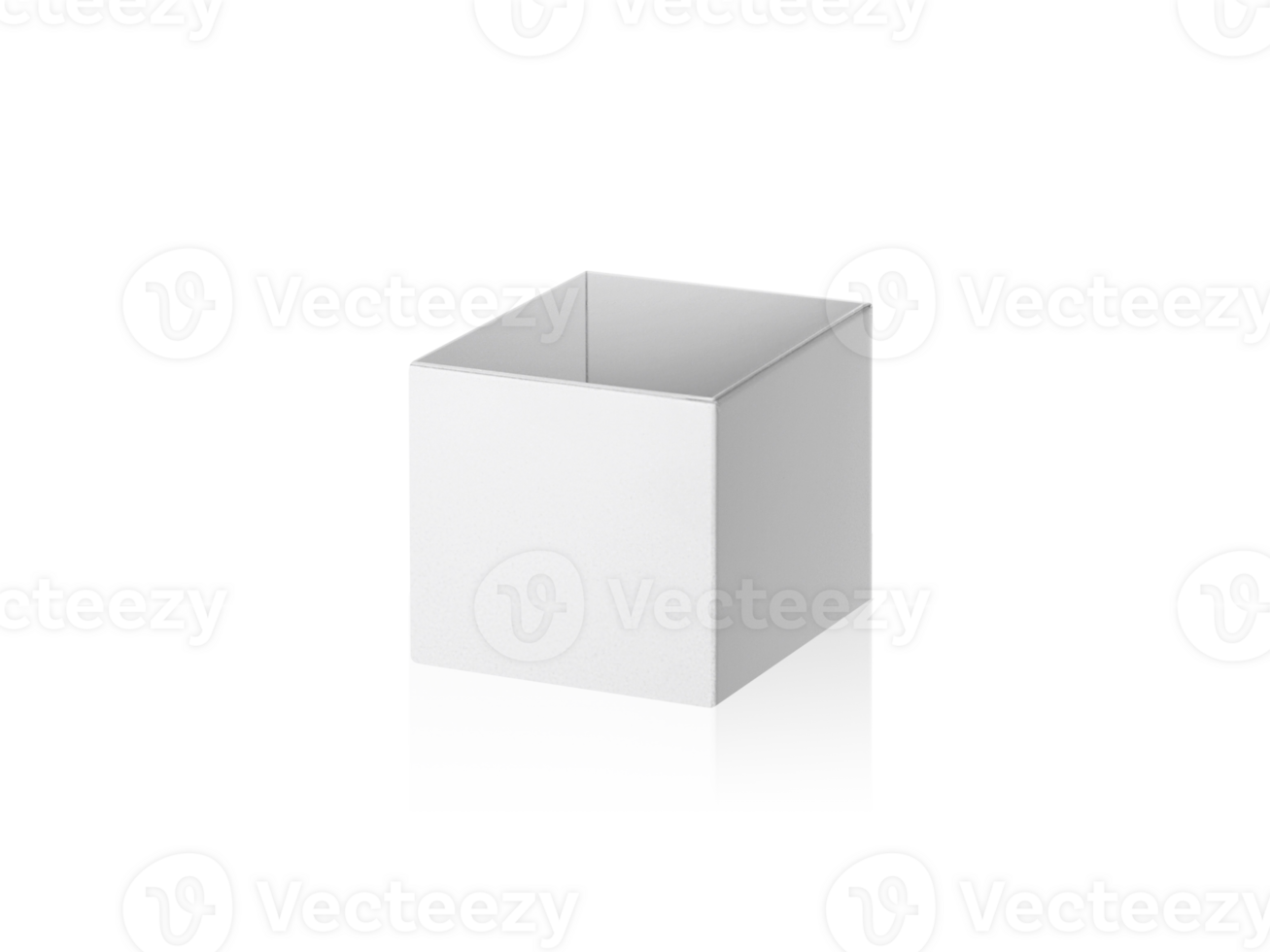 blank packaging white cardboard box, transparent background png