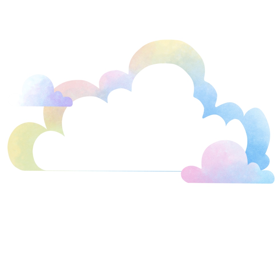 Pastel colored clouds floating in the air and text box png